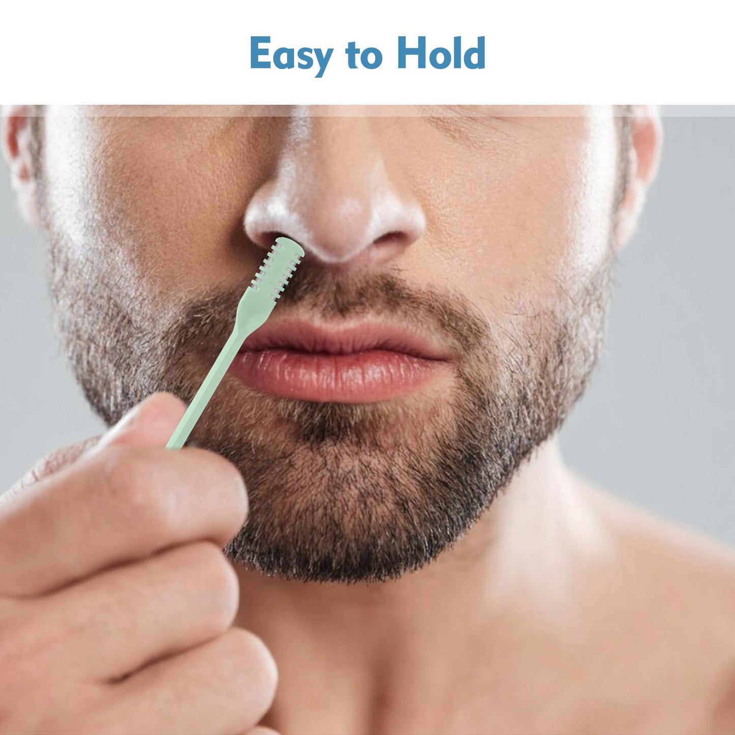 CNDNO 5Pcs 2-in-1 Nasal Hair Cutter, Double Sided Nose Hair Cutter, Portable 360° Rotating Manual Nose Hair Trimmer for Men and Women, Colorful