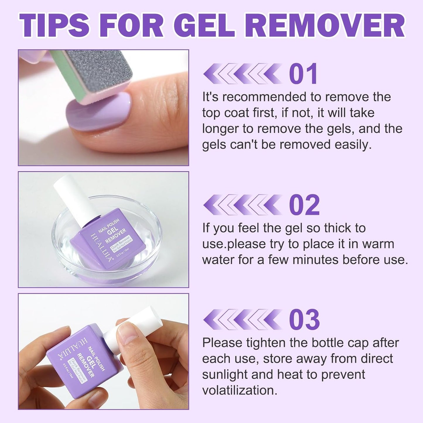 Gel Nail Polish Remover - Quick & Easy Gel Polish Removal at Home | 0.5 fl oz