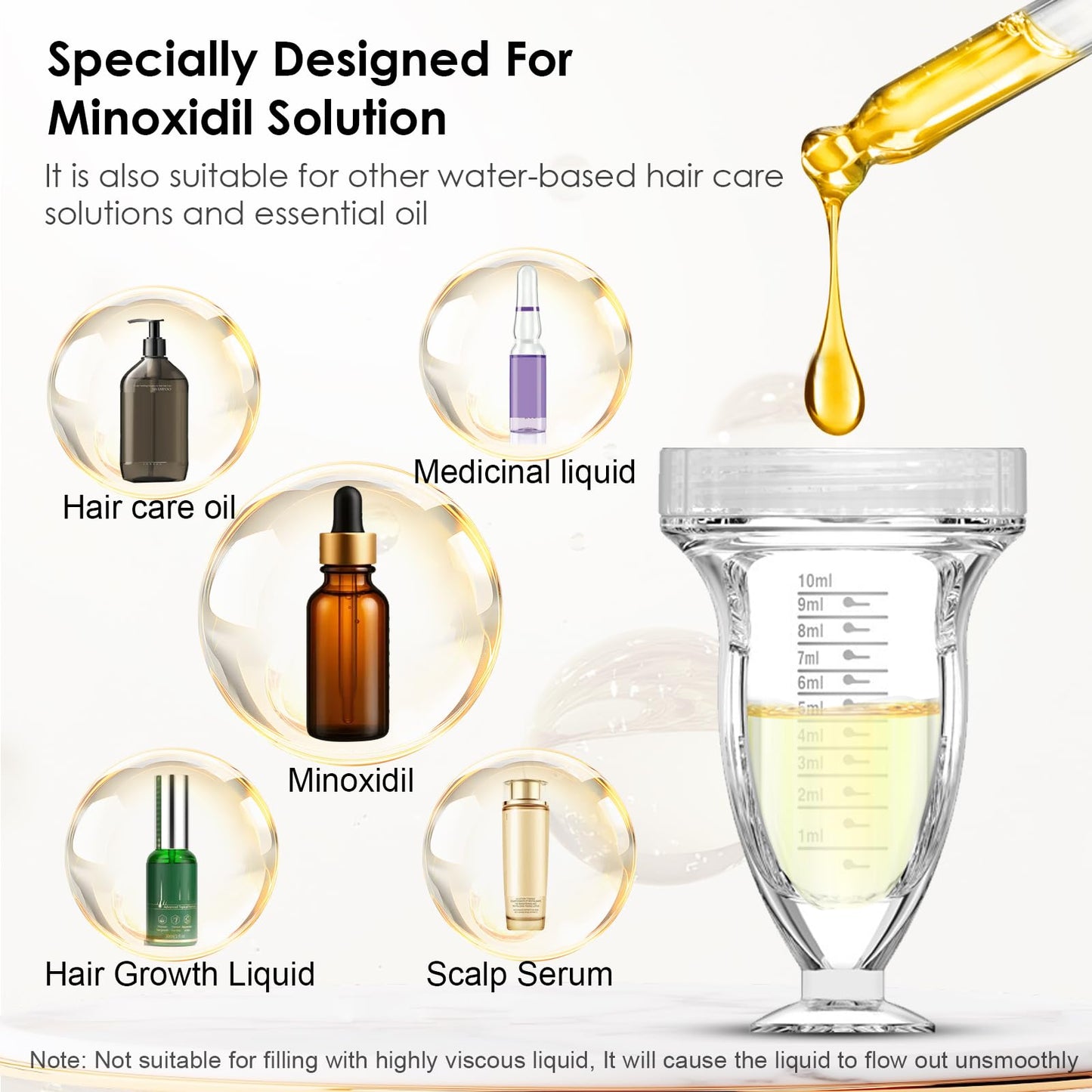 Scalp Applicator Comb for Minoxidil, Serums & Oils - No-Waste, No-Mess Precision Liquid Applicator for Direct Scalp Care