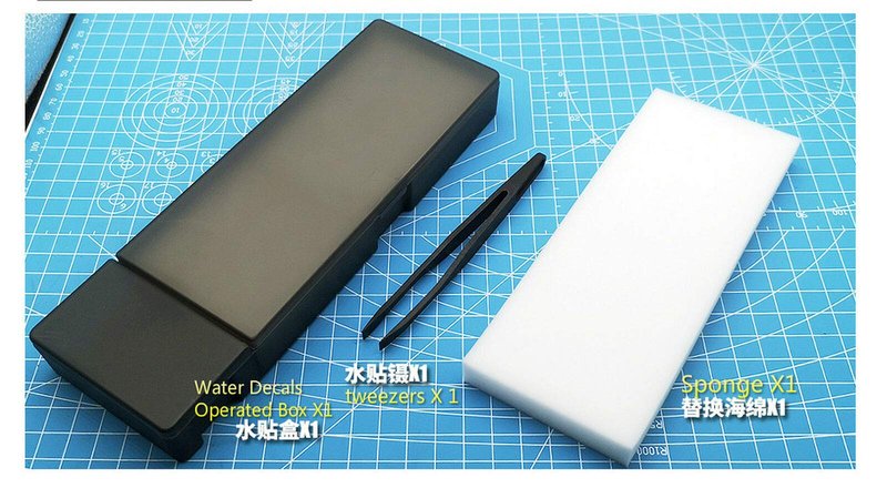 Water Decals Sticker Operated Box with Decal Tweezers Model Craft Airplane Hobby Tools