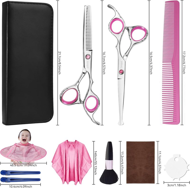 Toddler Haircut Scissors Kit - 11-Piece Stainless Steel Hair Clippers for Kids | Professional Barber Grooming Tools
