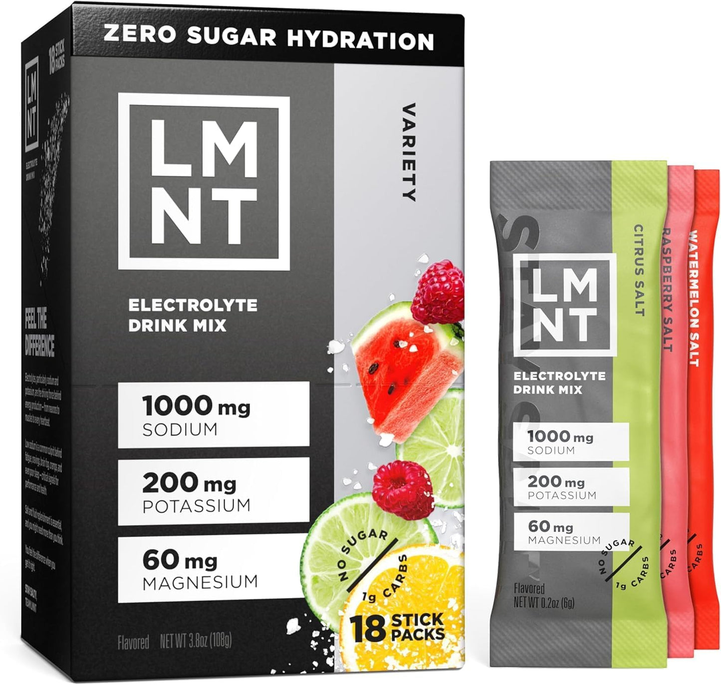 Zero Sugar Electrolyte Drink Mix - Raspberry Salt | 30-Count Pack
