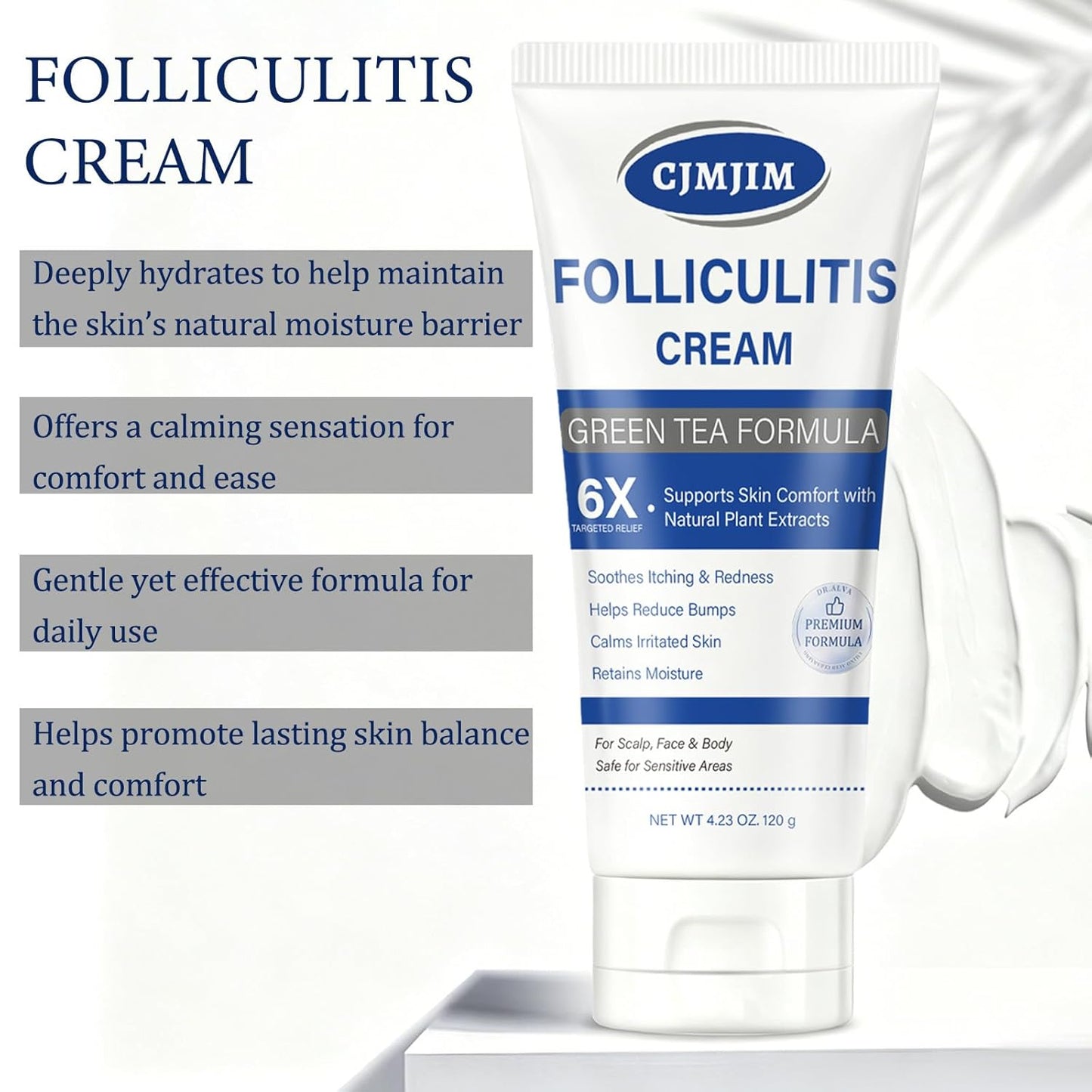 Folliculitis Care Cream - Soothing Formula for Razor Bumps & Ingrown Hairs | 120g
