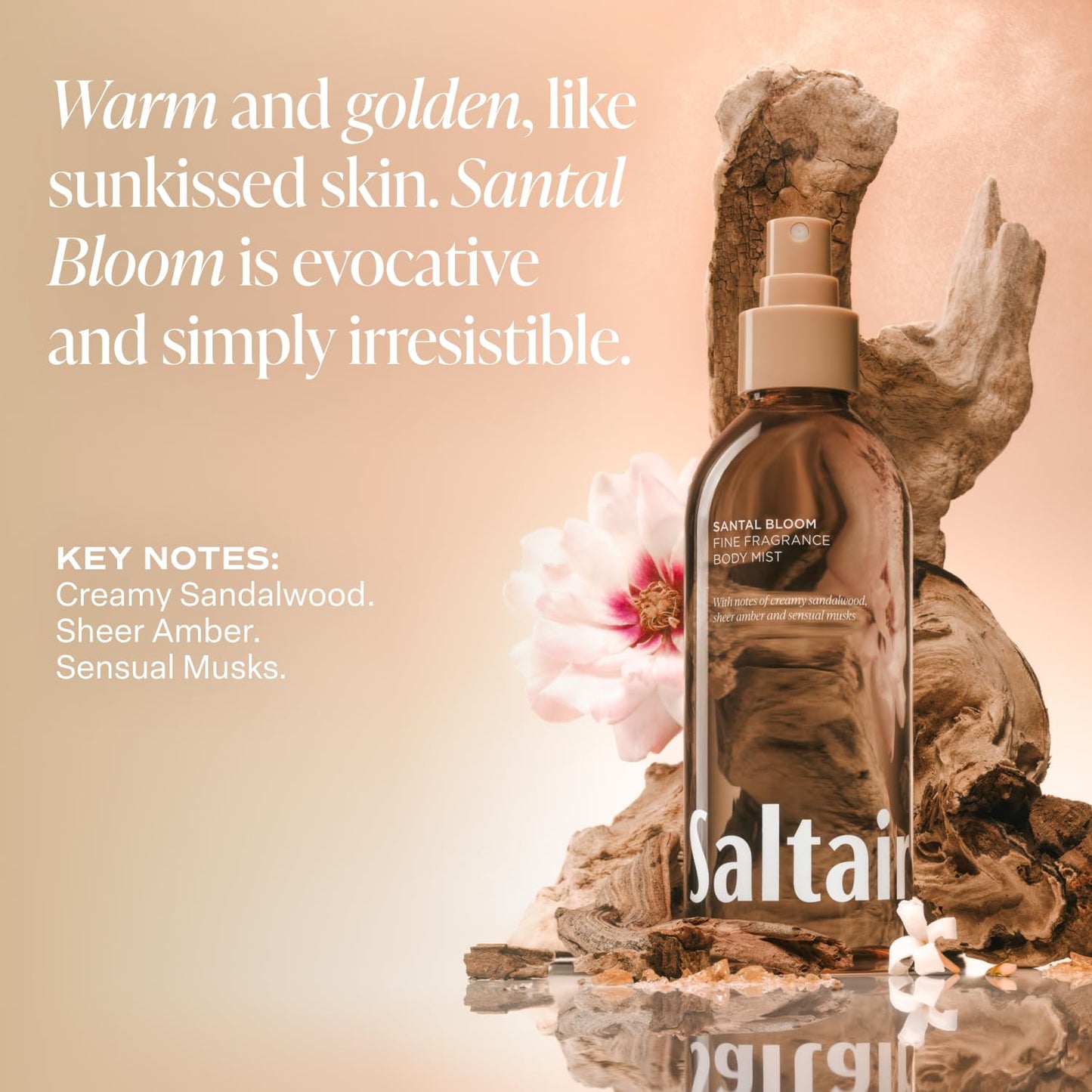 Saltair Body Mist - Lightweight Fine Fragrance Spray with Santal Bloom Scent | 2-Pack 8oz Bottles
