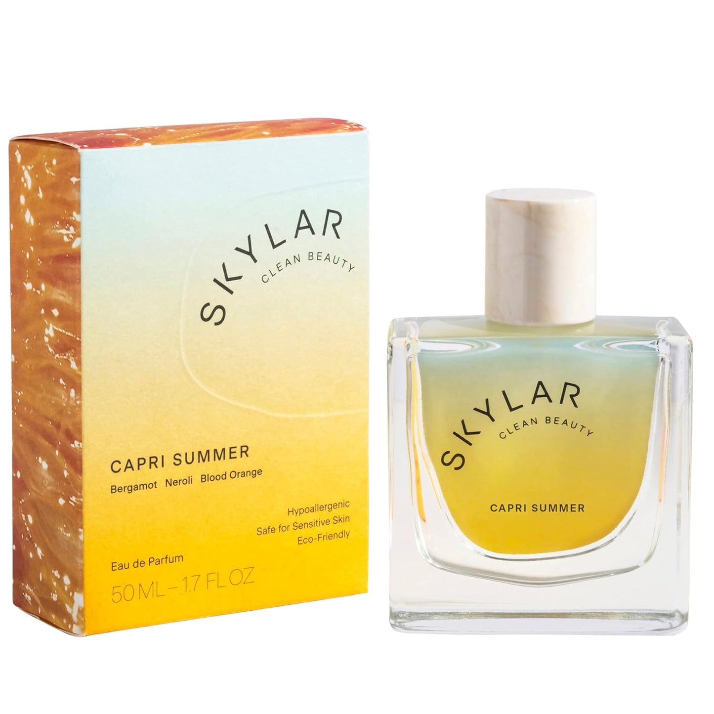 Skylar Capri Summer Eau de Parfum - Hypoallergenic Citrus Fragrance for Sensitive Skin | 10mL