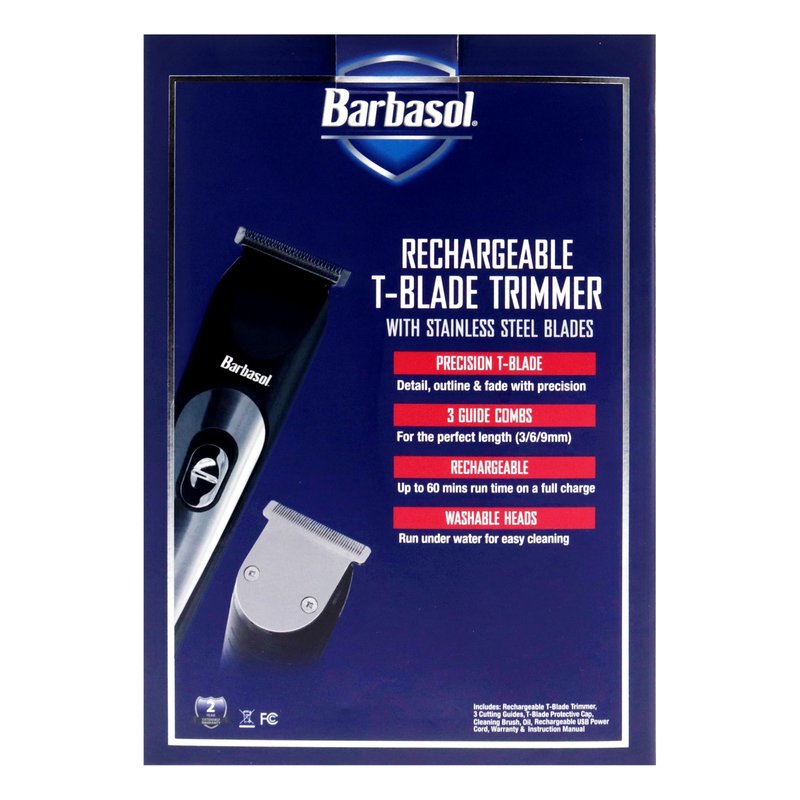 T-Blade Trimmer by Barbasol for Men - 4 Pc Trimmer Tblade, 3 Guides