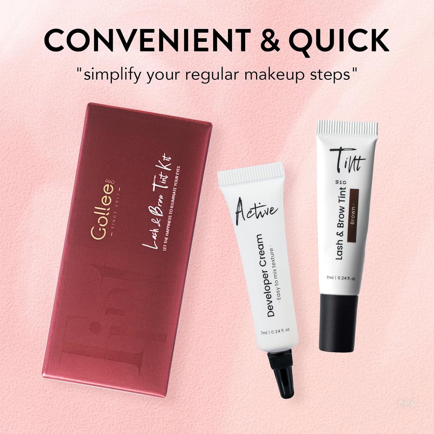 Brown Lash Color Kit - Professional Long-Lasting Brow & Lash Dye for Natural Effects | Easy to Use at Home or Salon