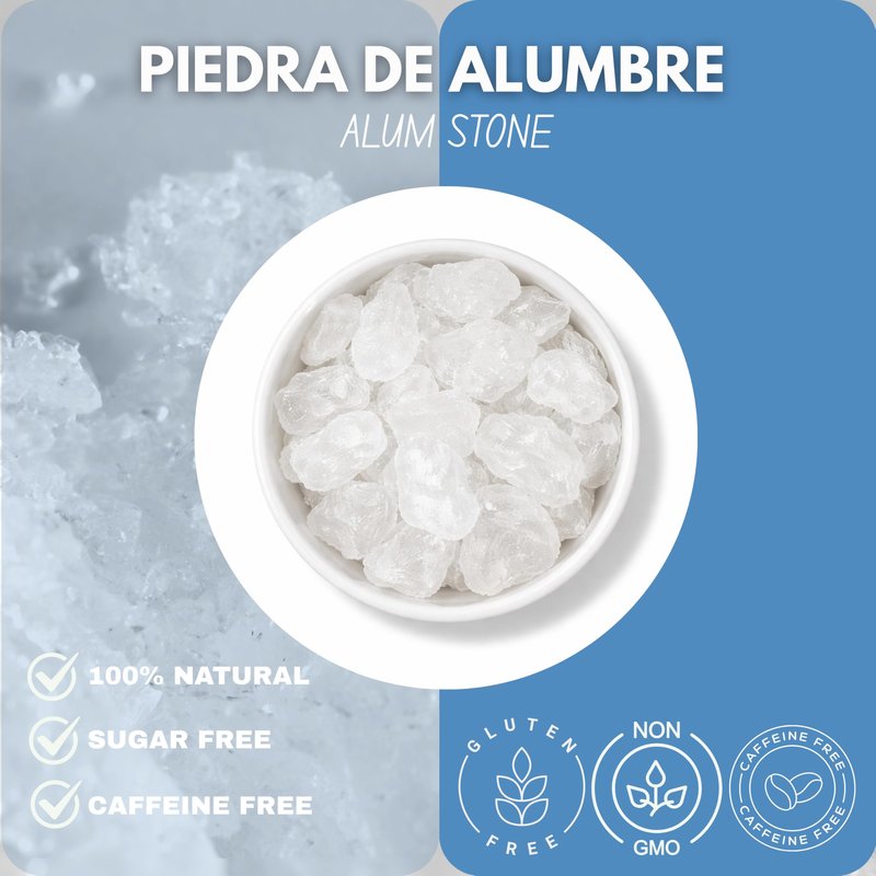 GREEN ROYALTY Alum Stone (Piedra de Alumbre) 4 oz - Multi-Purpose Crystal for Skin Care and Healing - Natural Deodorant & Antiperspirant | Shaving Stone.