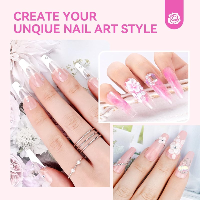 SAVILAND Acrylic Nail Kit for Beginners - Complete Set with Gel Polish, Nail Drill & UV Light | Home Salon Essentials