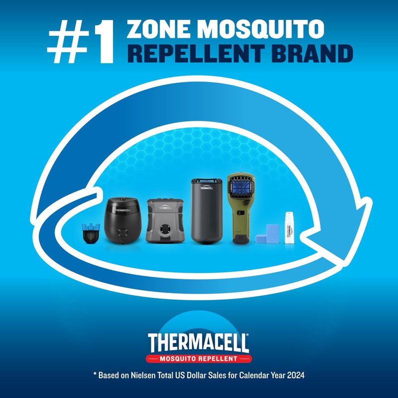 Thermacell E-ZoneGuard Mosquito Repellent Refill with 20-Foot Zone of Scientifically Proven Outdoor Protection; Rechargeable; 120-Hr Refill; Bug Spray Alternative; Scent Free; DEET-Free