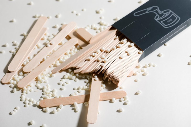 neuBuff Wood Spatulas, Essential Wooden Waxing Sticks for Hair Removal, Perfect for Home Use, Ideal for Brazilian Waxing, Smoothly Applies Hair Removal Wax to Sensitive Areas, Pack of 50