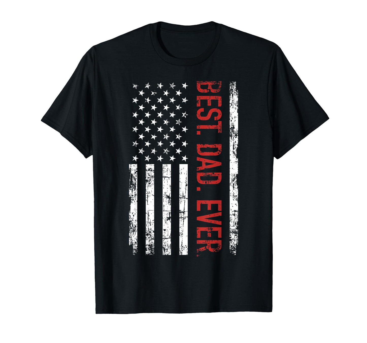 Best dad ever US american flag gift for father's day Short Sleeve T-Shirt