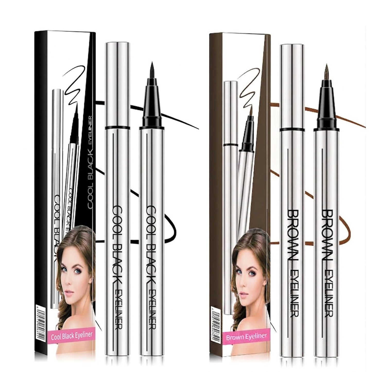 Long-Lasting Waterproof Eyeliner - 24-Hour Smooth Application, Ultra-Creamy Texture | 2PCS