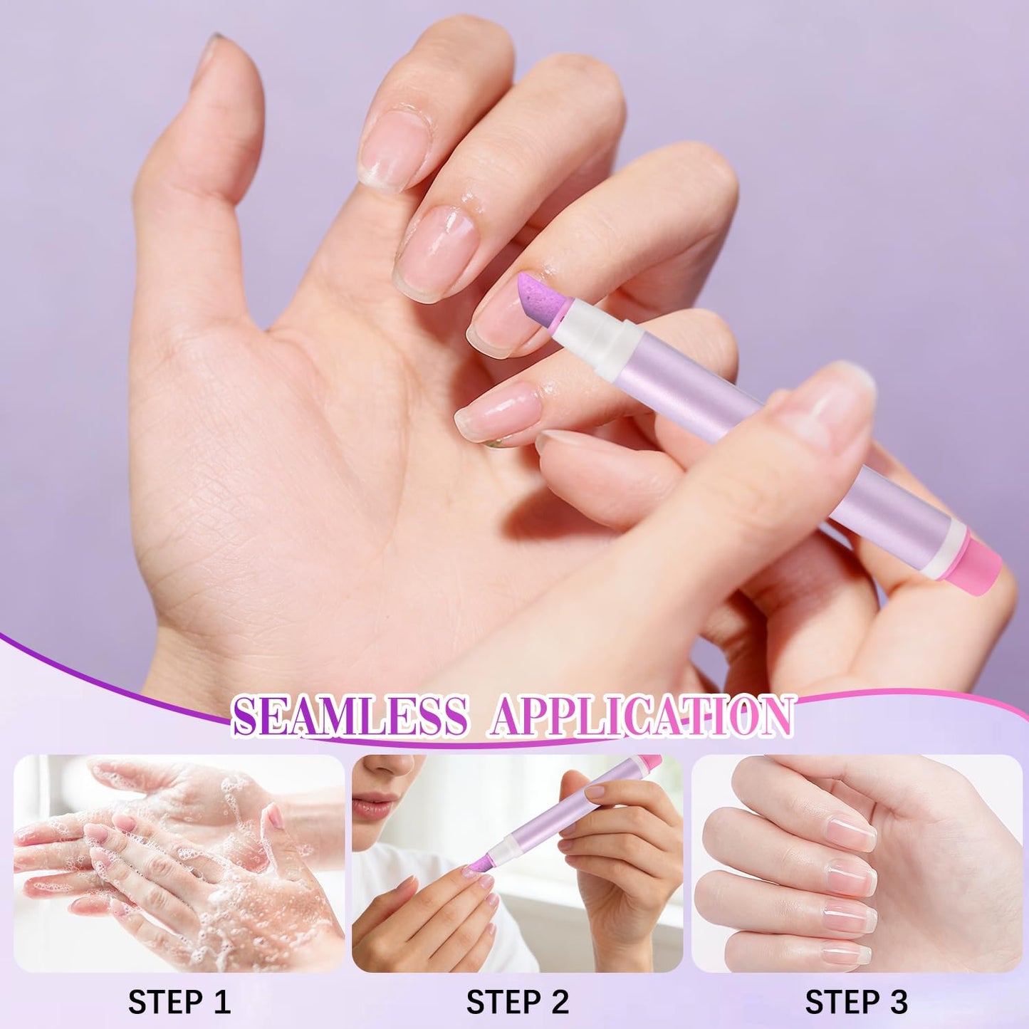 2-Pack Cuticle Oil Pusher Pen Set - Ceramic Nail Care Tools for Moisturizing & Nourishing Manicures | Rose & Lavender Scents