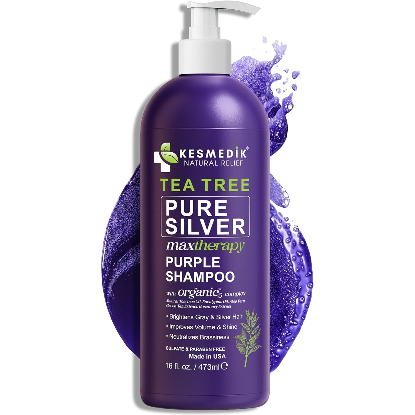 Tea Tree Hair Mask - Deep Conditioning Purple Formula for Brassy Tones | Argan Oil for Dry, Damaged Hair