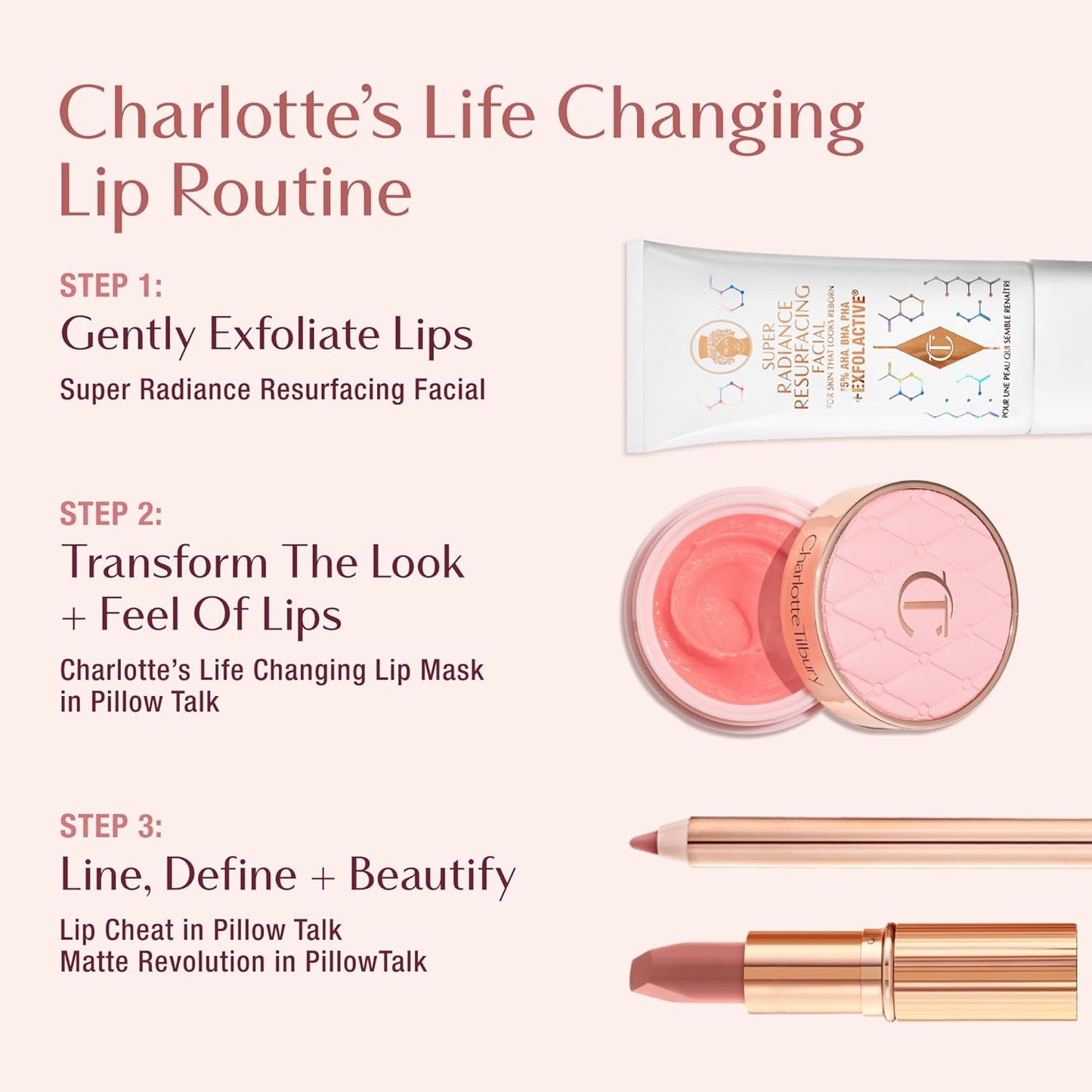 Charlotte Tilbury Lip Cheat Lip Liner Pencil - Define Your Lips with Jojoba Oil & Hyaluronic Acid - Waterproof & Smudge-Proof