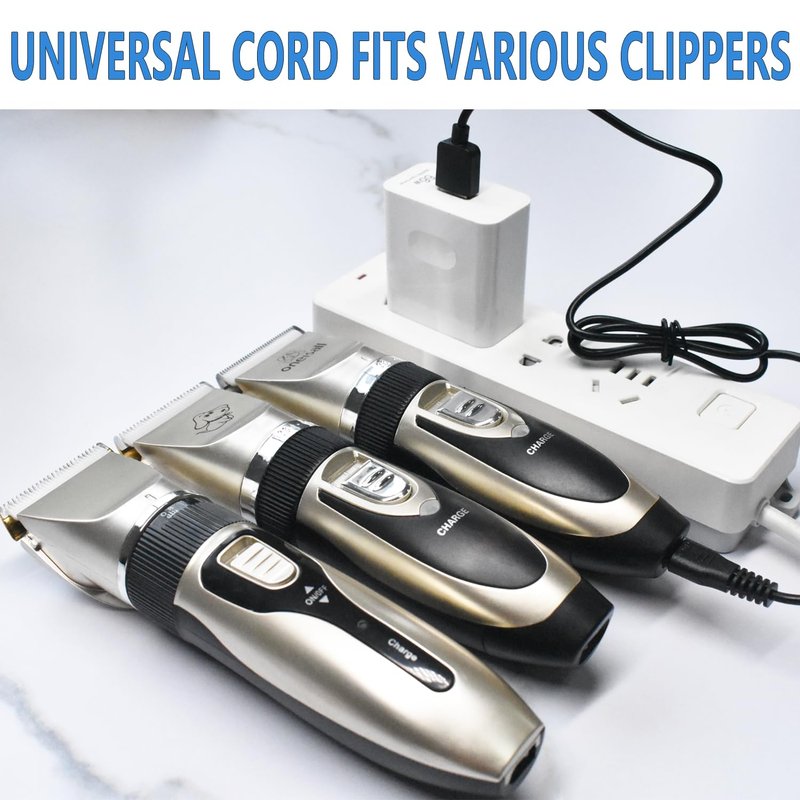 Cordro Universal Hair Clipper Charger Cord, Replacement Charger for Various Electric Hair Clipper,Shavers,Razors,Trimmer, for Various Dog Clippers, fits oneisall Dog Clippers etc
