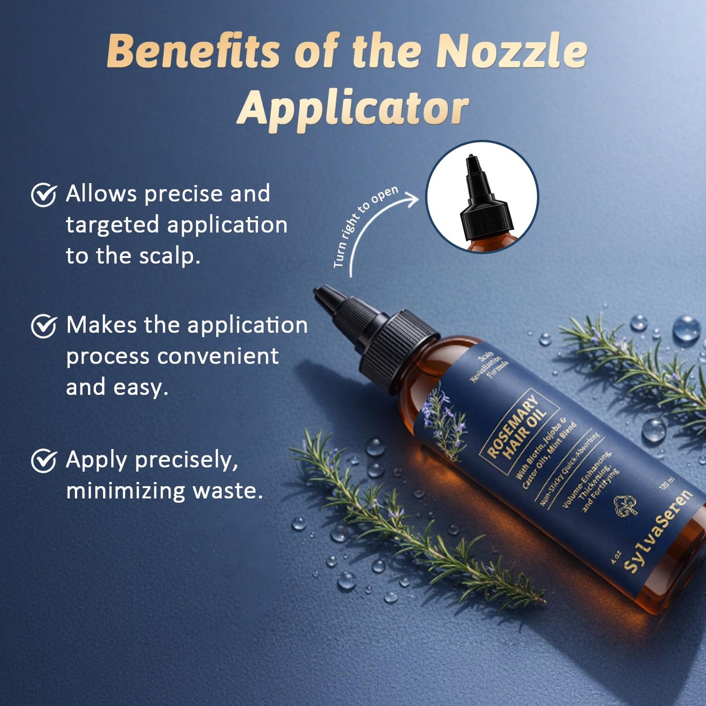 Rosemary Oil for Hair Growth, Thickening and Strengthening with Biotin, Jojoba and Other Effective Oils. Suitable for All Hair Types 120 ml