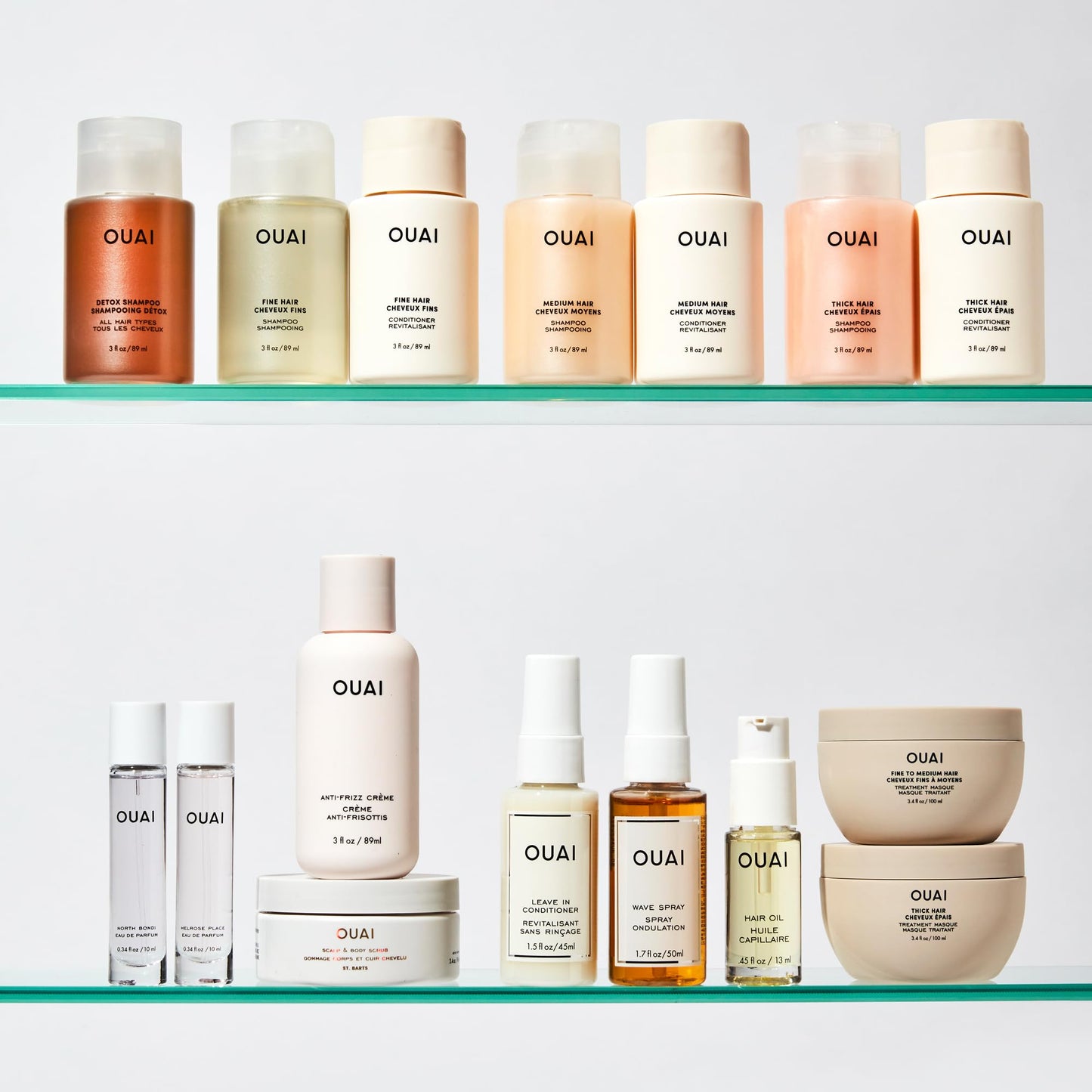 OUAI Fine Hair Conditioner Travel Size - Volumizing Conditioner for Fine Hair with Keratin, Biotin & Chia Seed Oil - Adds Softness, Bounce & Volume - Free from Parabens, Sulfates & Phthalates (3 Oz)