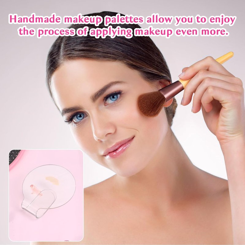 Makeup Mixing Palette Set - Acrylic Clear Tray for Foundation & Eyeshadow | 2 PCS for Beauty Salon