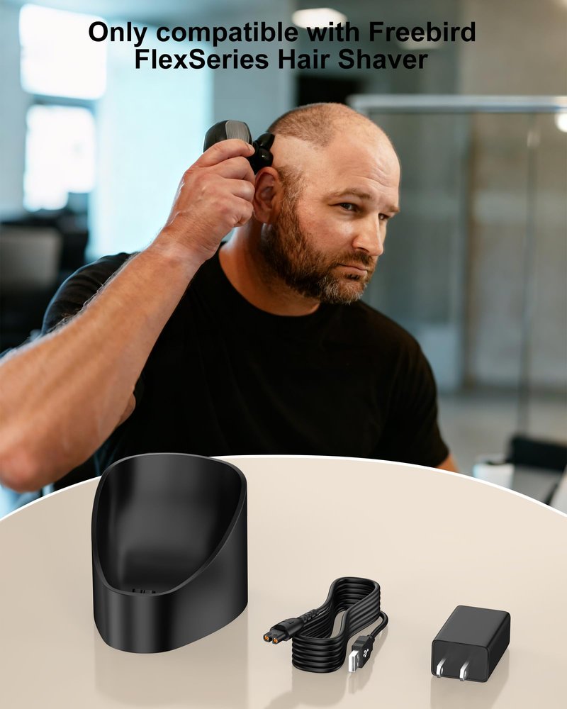 Replacment for Freebird FlexSeries Shaver Charging Dock Compatible with Freebird Flex Series Electric Head Hair Shaver, Replacement for Freebird Charging Dock Base Power Cord