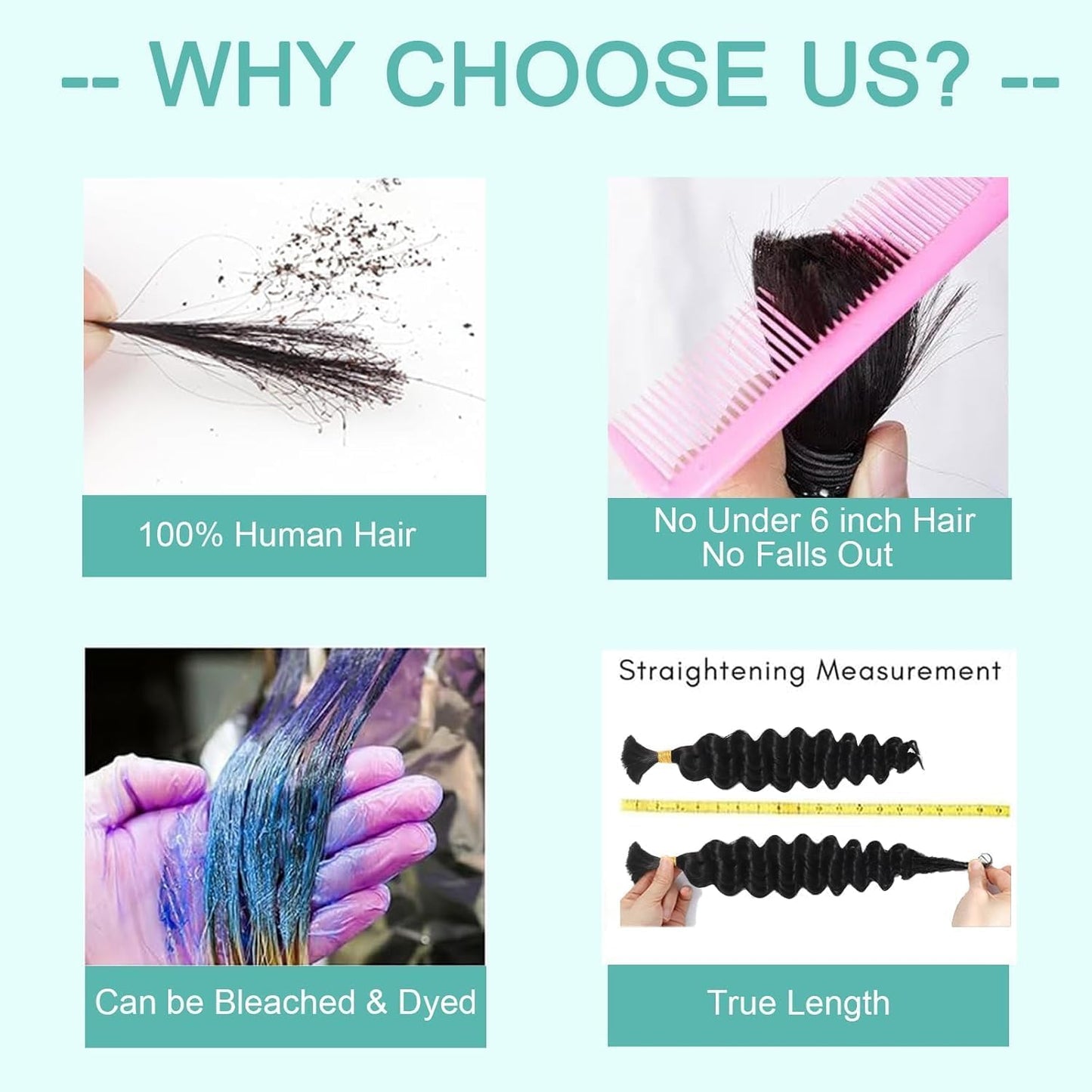 P27613 Boho Hair for Braiding Deep Wave Bulk 18 18 Inch P27/613 Highlight Human Braiding Hair Blonde Braiding Hair Extensions 110g