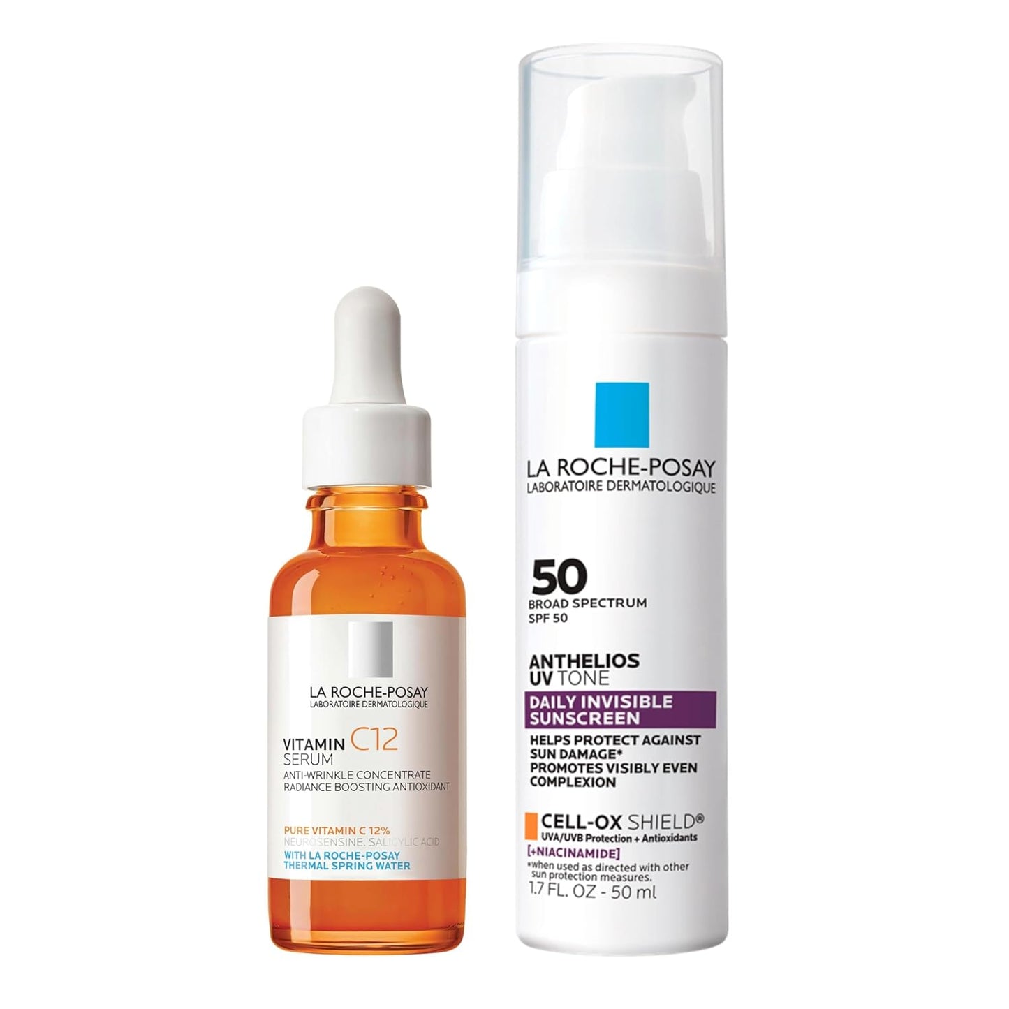 La Roche-Posay Vitamin C Serum - 12% Hydrating Face Serum with Hyaluronic & Salicylic Acid | Radiance Boost, 1 oz for Normal/Oily Skin