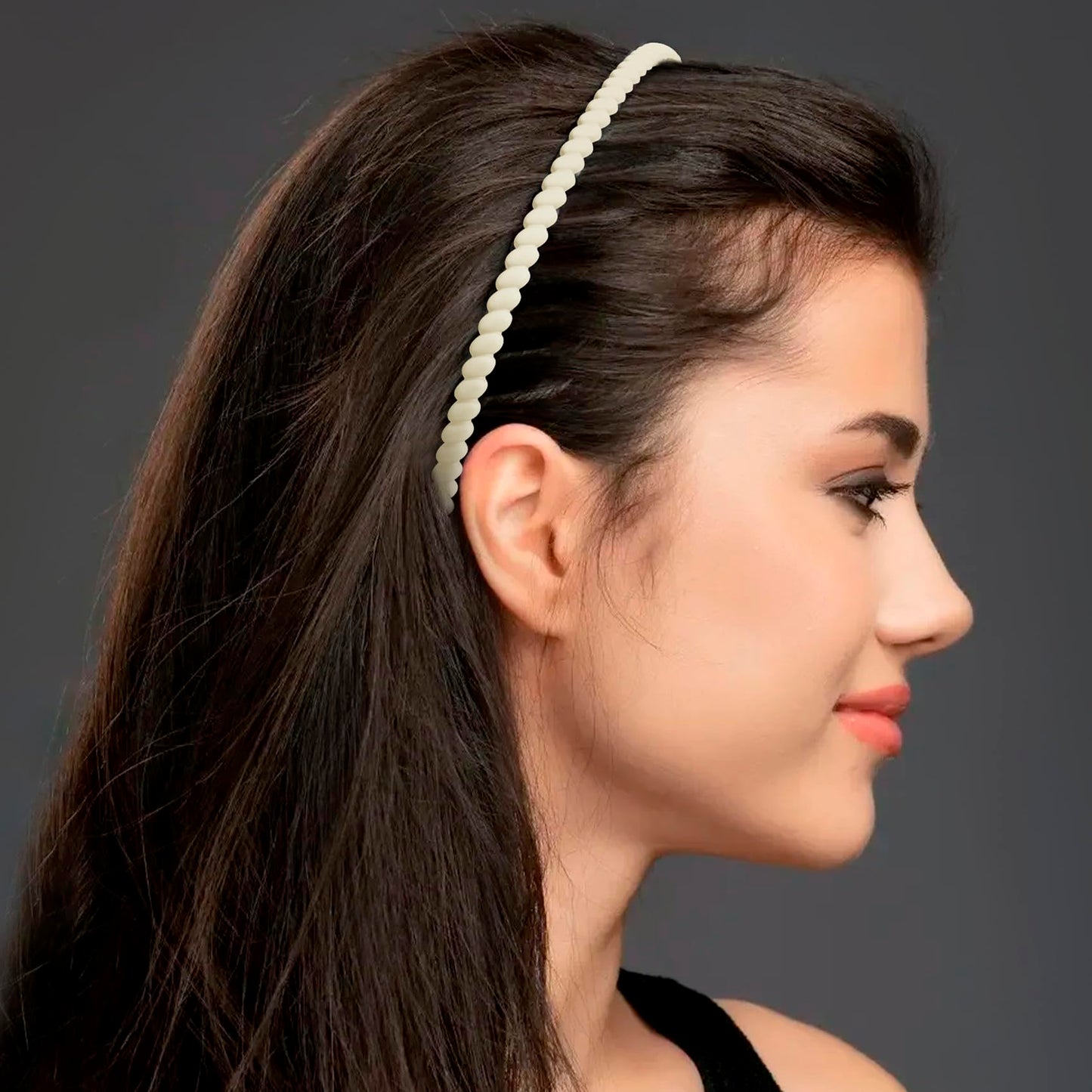 Incinkod 2 Pcs Headbands With Teeth, Comb Headbands for Women, Headband for Women with Teeth, Plastic Headband With Teeth (4.3''×0.7'', Black+White)