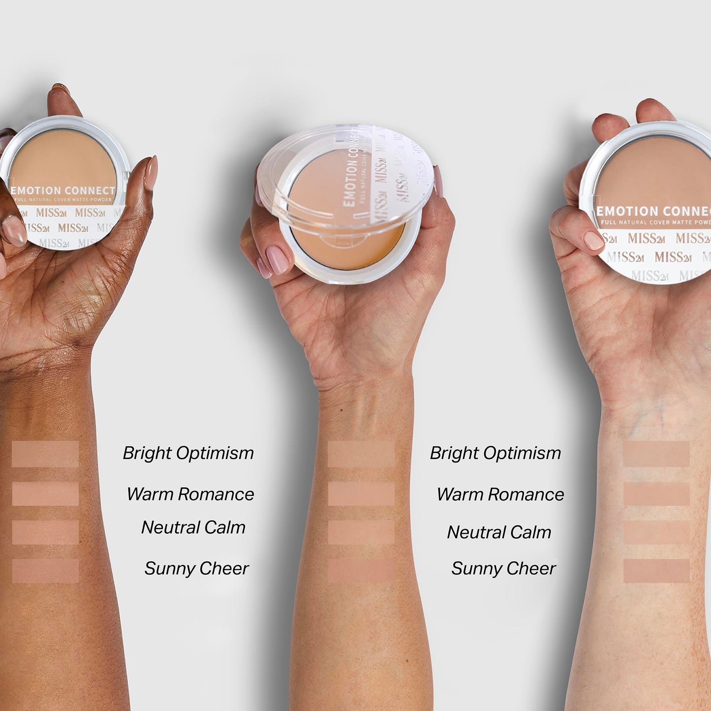 MISS2M Sheer Pressed Setting Powder and Poreless Blurring Powder for Shine Control | Emotion Connect Cosmetics: 01 Sunny Cheer, 0.35 Oz
