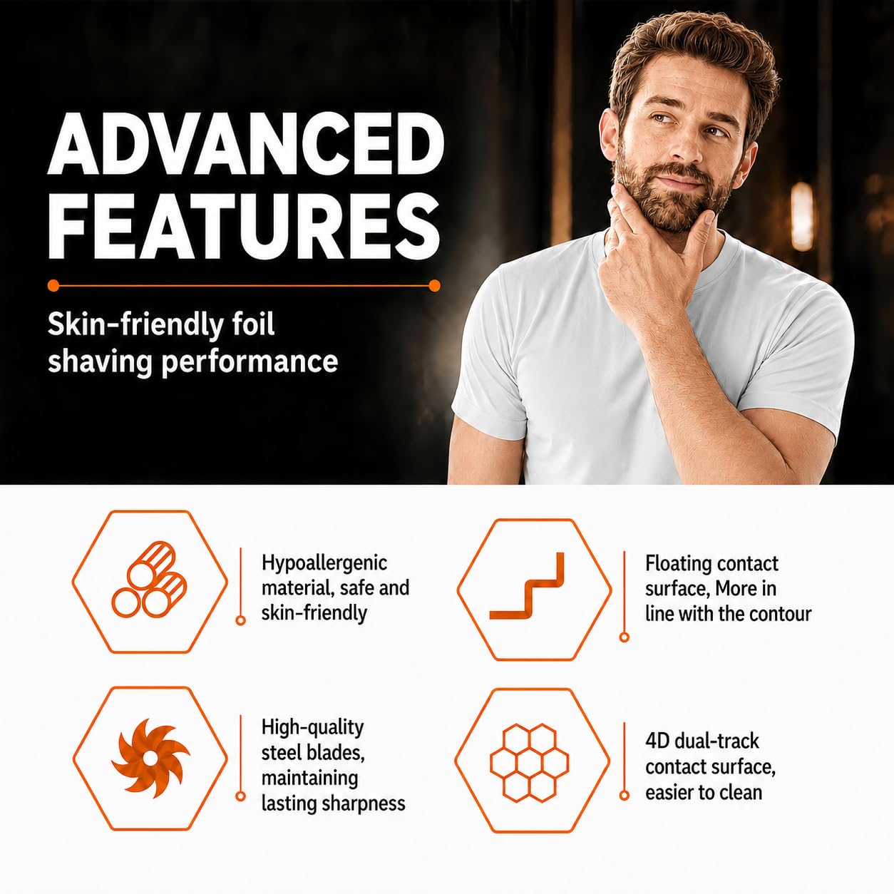 2 Pack Shaver Pro 4 Replacement Heads Compatible with Skulls Pitbulls Series,Gold PRO/Silver PRO/Platinum PRO/Butterfly Kiss PRO Head Shavers,Electric Shaver & Head Shaver Replacement Blade