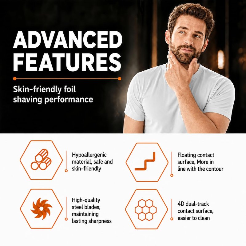 2 Pack Shaver Pro 4 Replacement Heads Compatible with Skulls Pitbulls Series,Gold PRO/Silver PRO/Platinum PRO/Butterfly Kiss PRO Head Shavers,Electric Shaver & Head Shaver Replacement Blade