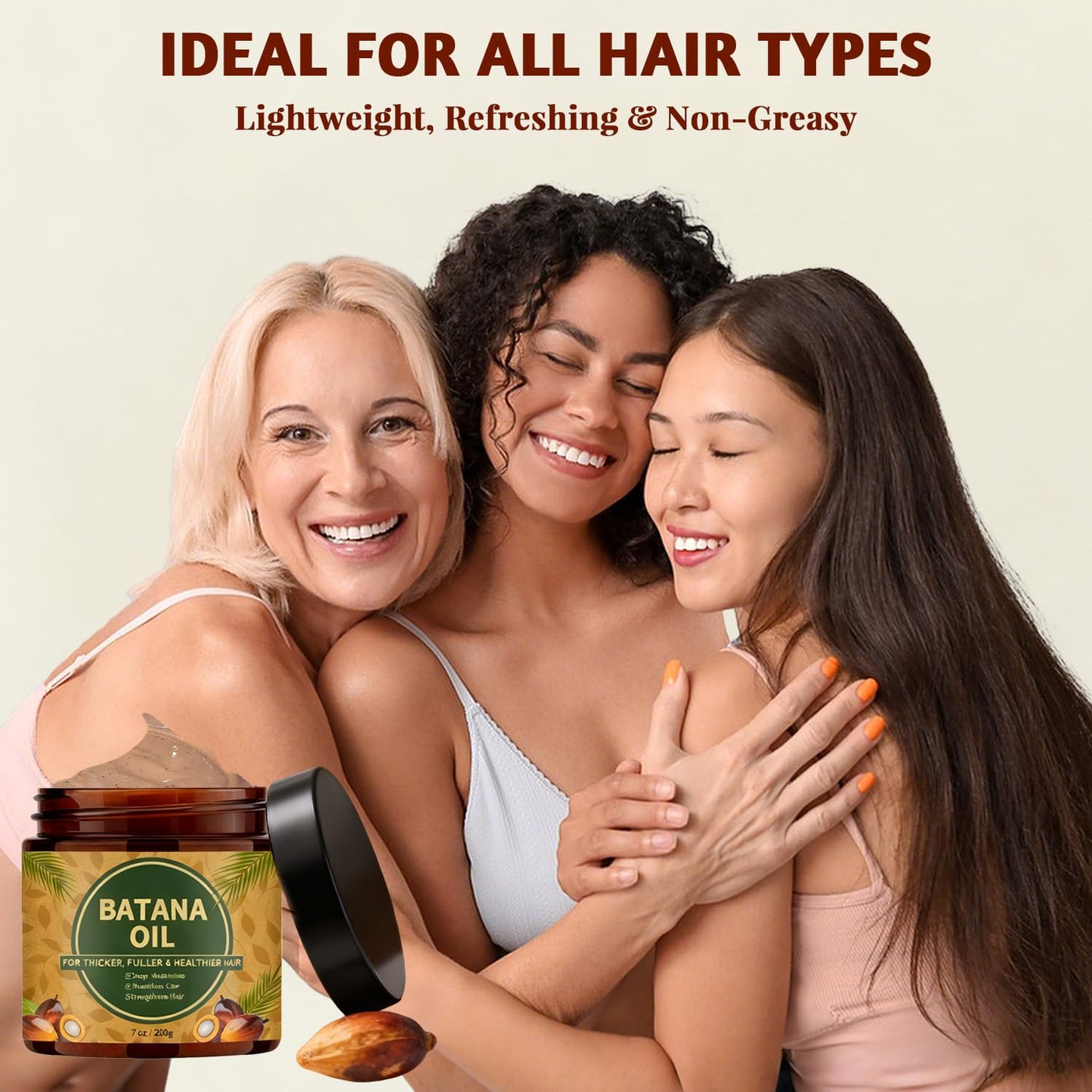 Batana Oil for Hair Growth– Vital Batana Paste for Thickness, Strength & Health, Natural & Pure with Jojoba Oil, Helps Prevent Hair Loss, Suitable for Men & Women 7 oz