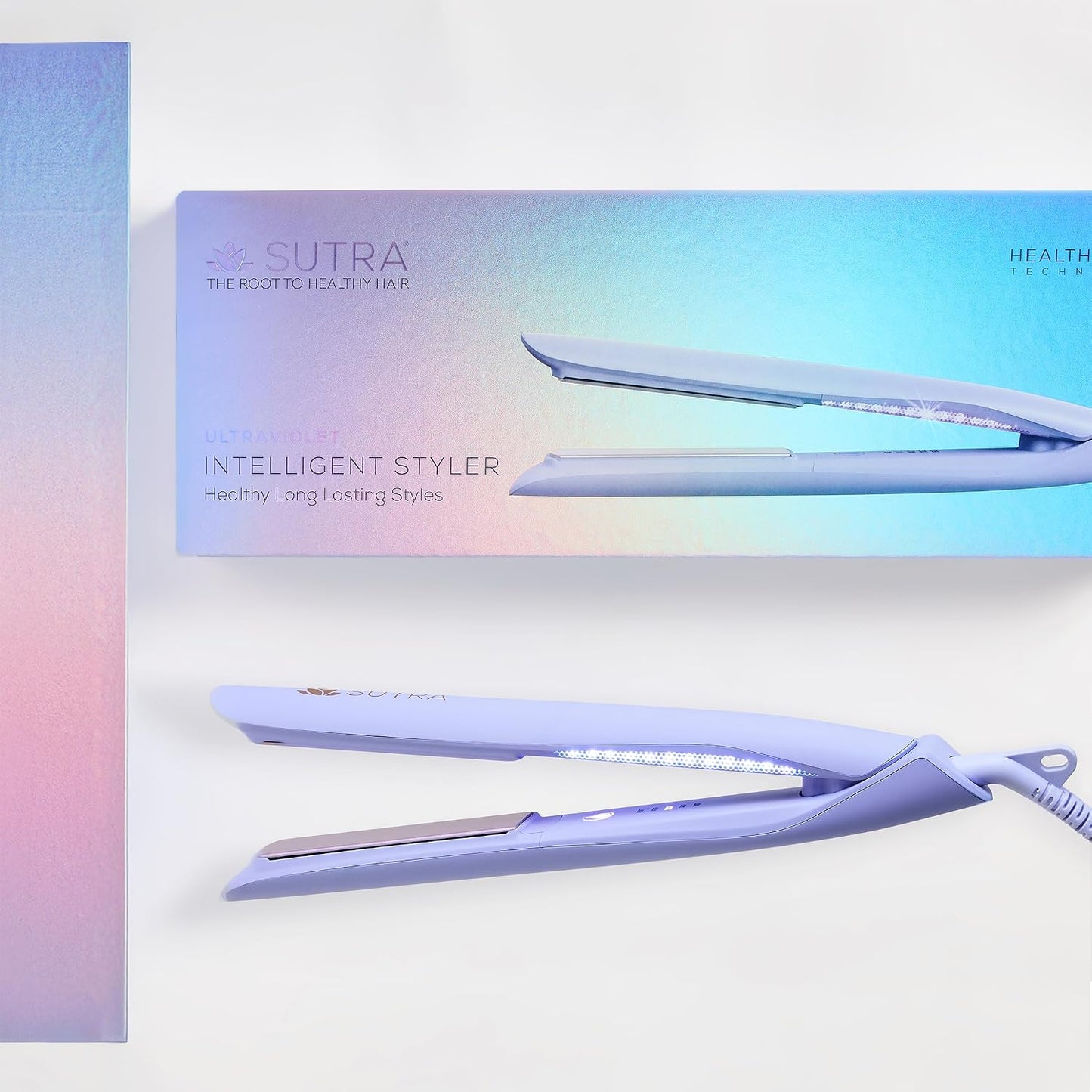 SUTRA Ultra Violet Intelligent Styler - Ceramic Hair Straightener & Curler with Healthy Heat™ Technology | Dual Voltage, Frizz-Free Finish