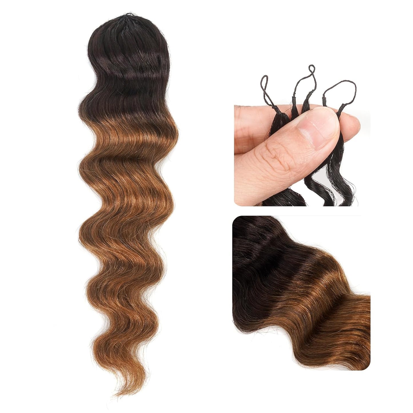 ToyoTress Ocean Wave Crochet Hair - 10 Inch Invisible Knotless Deep Curly Braiding Hair | Natural Color, 250G