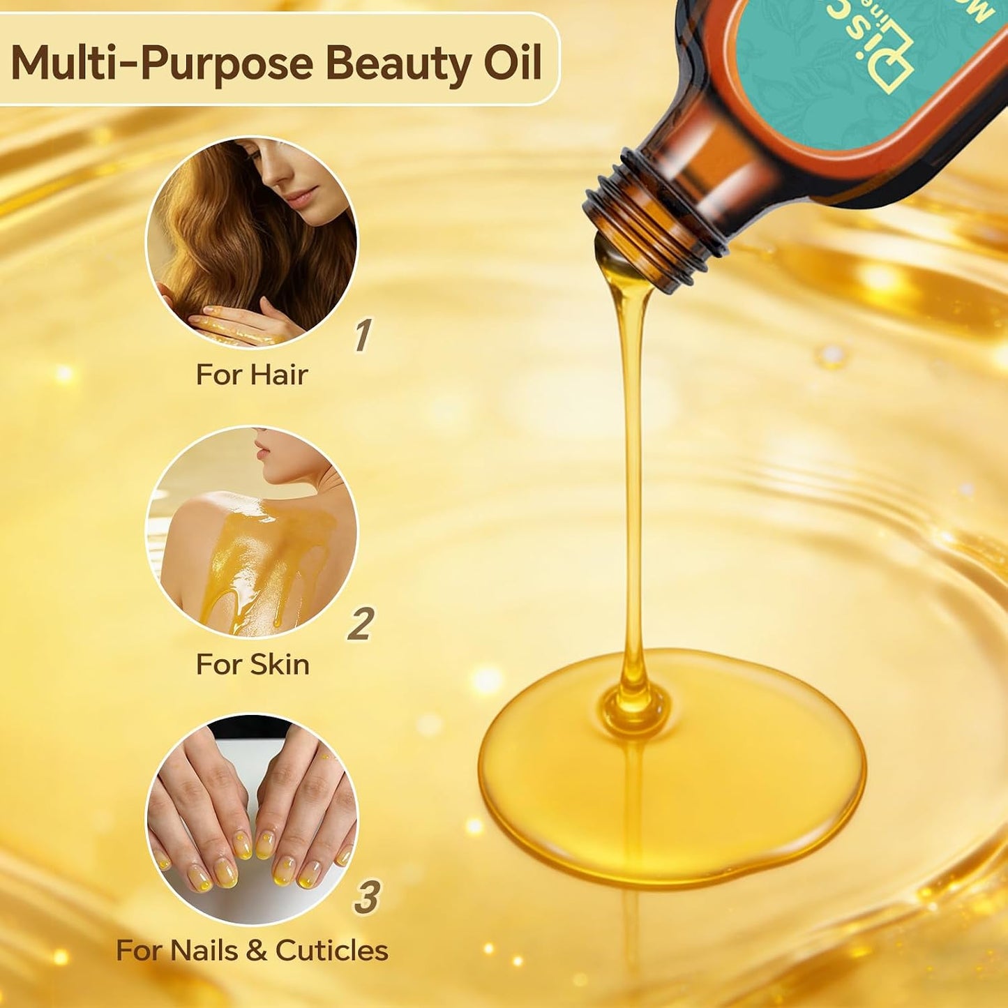 Luxury Moroccan Hair Oil - Hydrating Treatment for Dry, Frizzy Hair & Split Ends | 1000ml