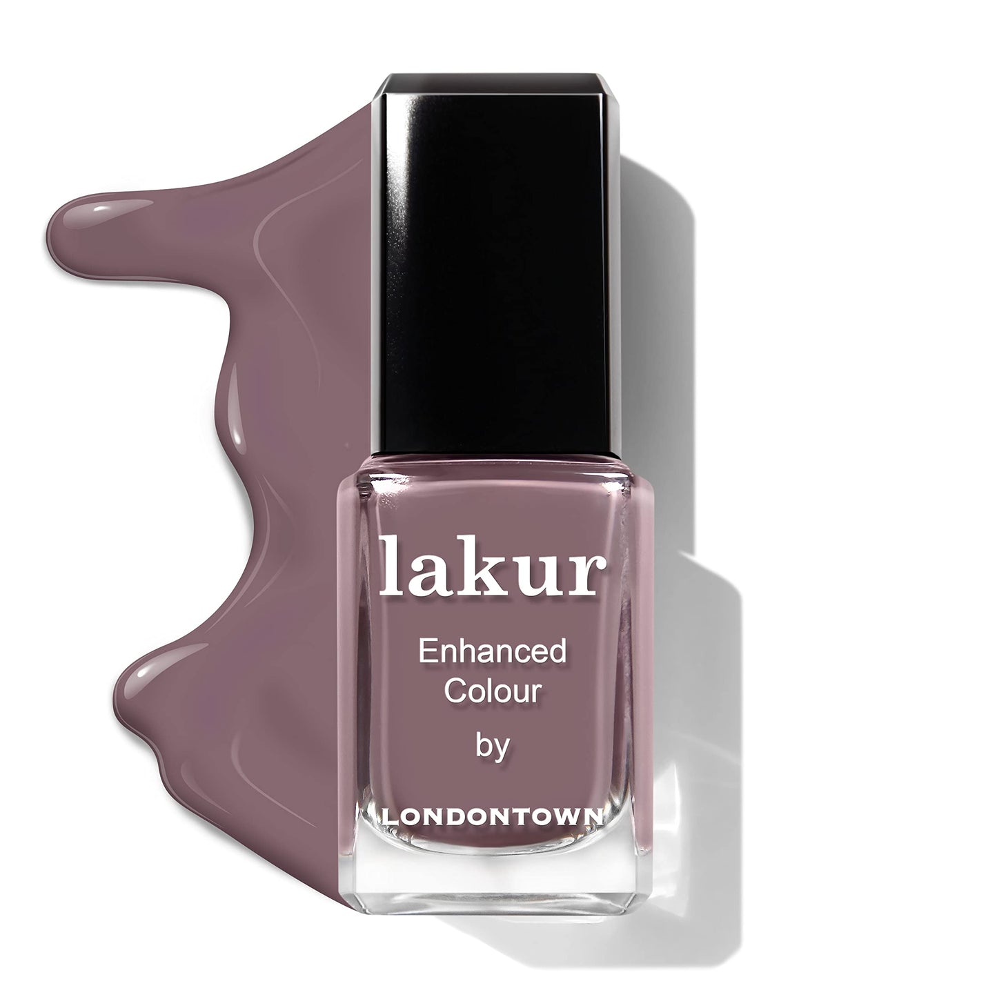 LONDONTOWN lakur Nail Polish - Chip-Resistant, Non-Toxic, Conditions & Hydrates Nails | Glossy Plum Purple, Cashmere, .40 fl oz