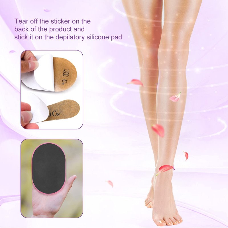 80pcs Refill Pads for Hair Remover Buffer, Hair Remover Pads for Leg, Bikini, Facial, Armpit Hair Removal, 2 Size