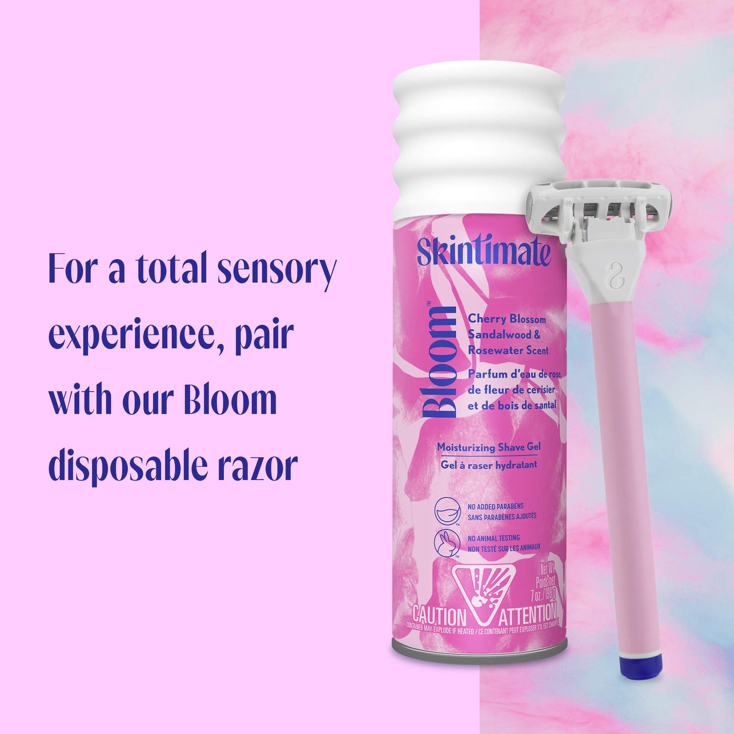 Skintimate Bloom Moisturizing Women's Shave Gel, 7 Ounce (Pack of 3)