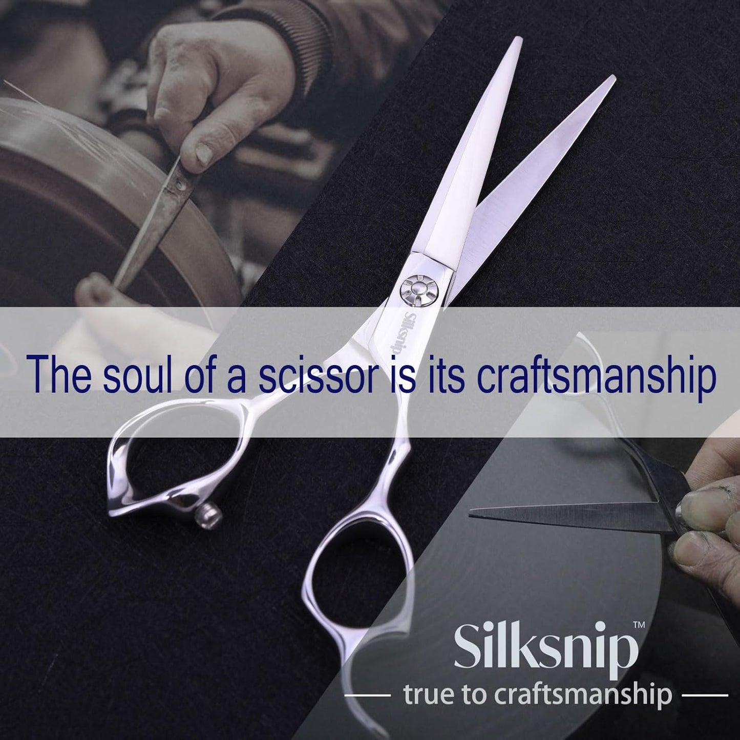 Professional Hair Cutting Scissors - Stainless Steel Barber Shears | Ergonomic Design for Salon & Home Use