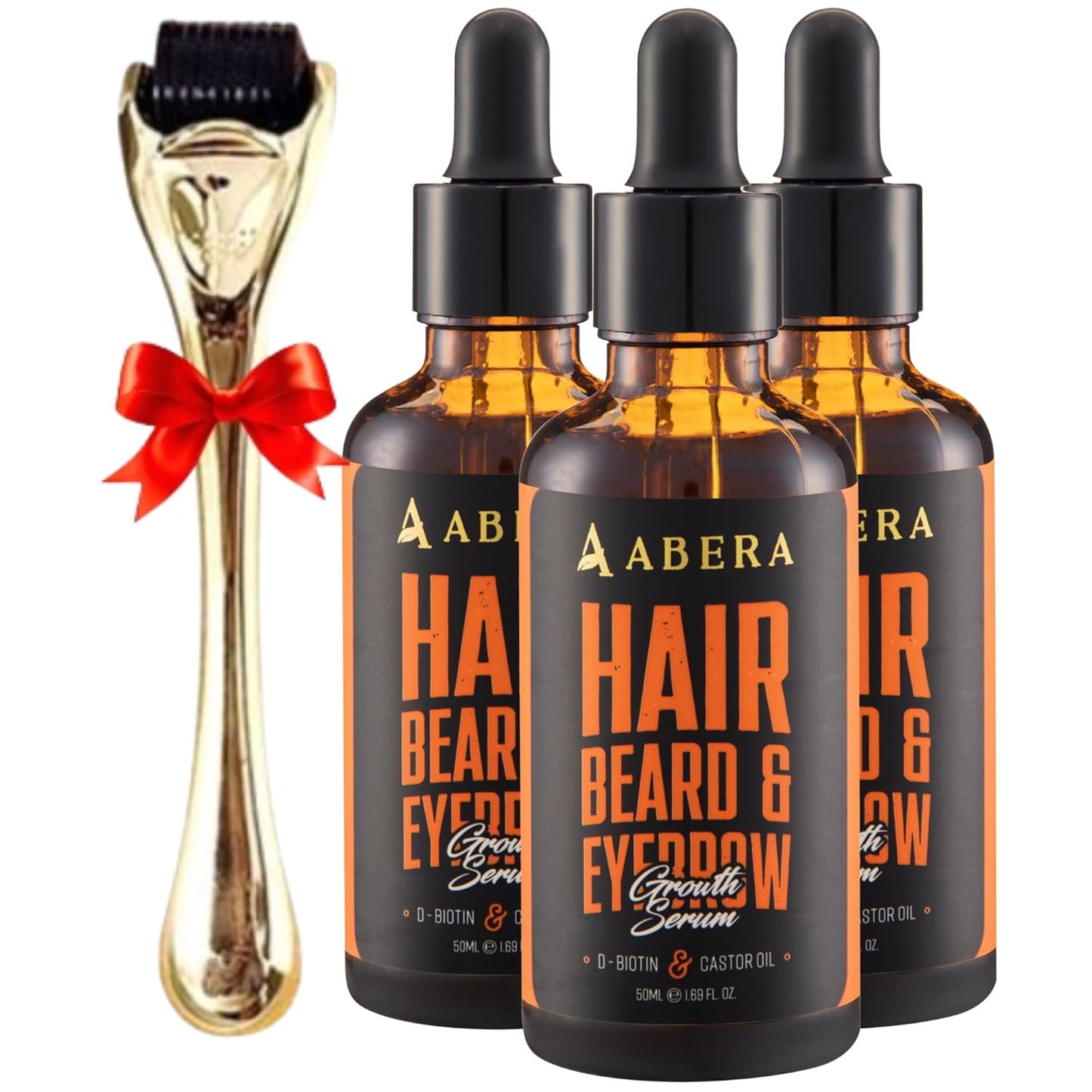 Abera Hair Growth Serum - Natural Regrowth Treatment for Hair & Beard with Biotin & Maca Root | Extra Strength 1.69 fl oz