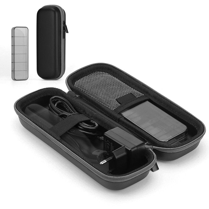 Hard Travel Case for Hybrid Electric Trimmer, Waterproof Hard Carrying Case Portable Storage Bag for OBlade & Braun Series Shaver, Green