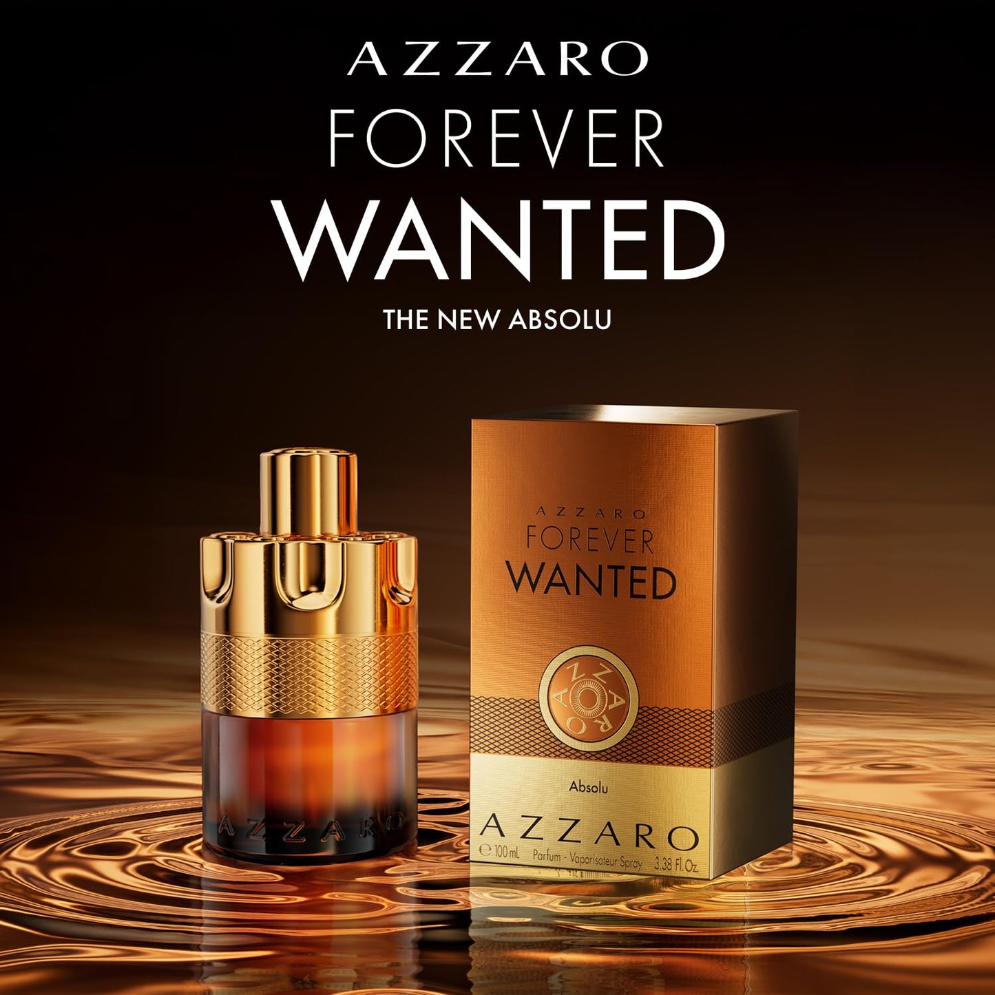 Azzaro Forever Wanted Absolu - Cologne for Men - With Incense Essence, Whisky Accord & Vanilla - Long Lasting - Luxury Perfume for Men - 3.4 Fl Oz