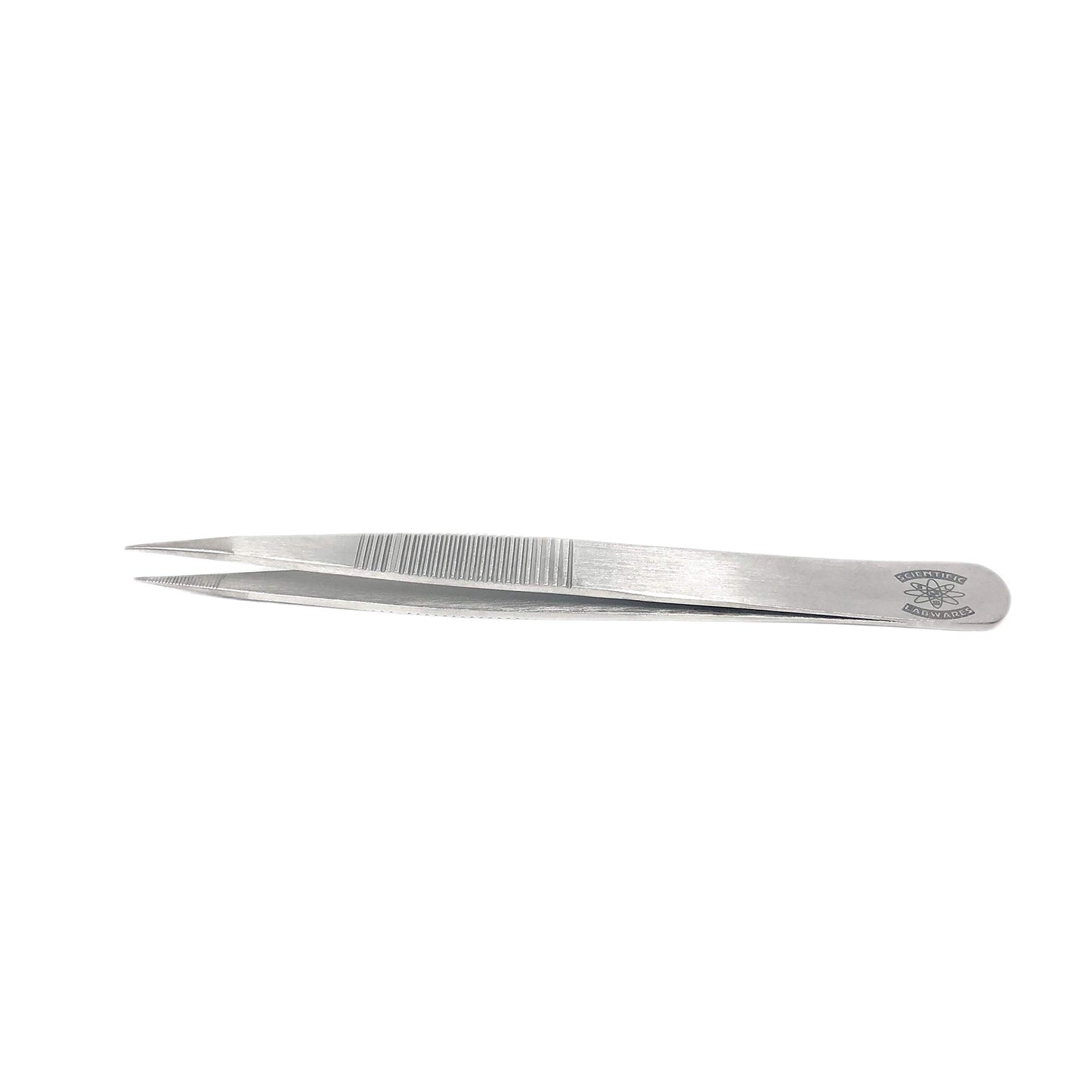 Scientific Labwares Stainless Steel General Purpose Forceps with Straight Strong Tips (4.75 in. (120mm), Serrated Tip and Grip)