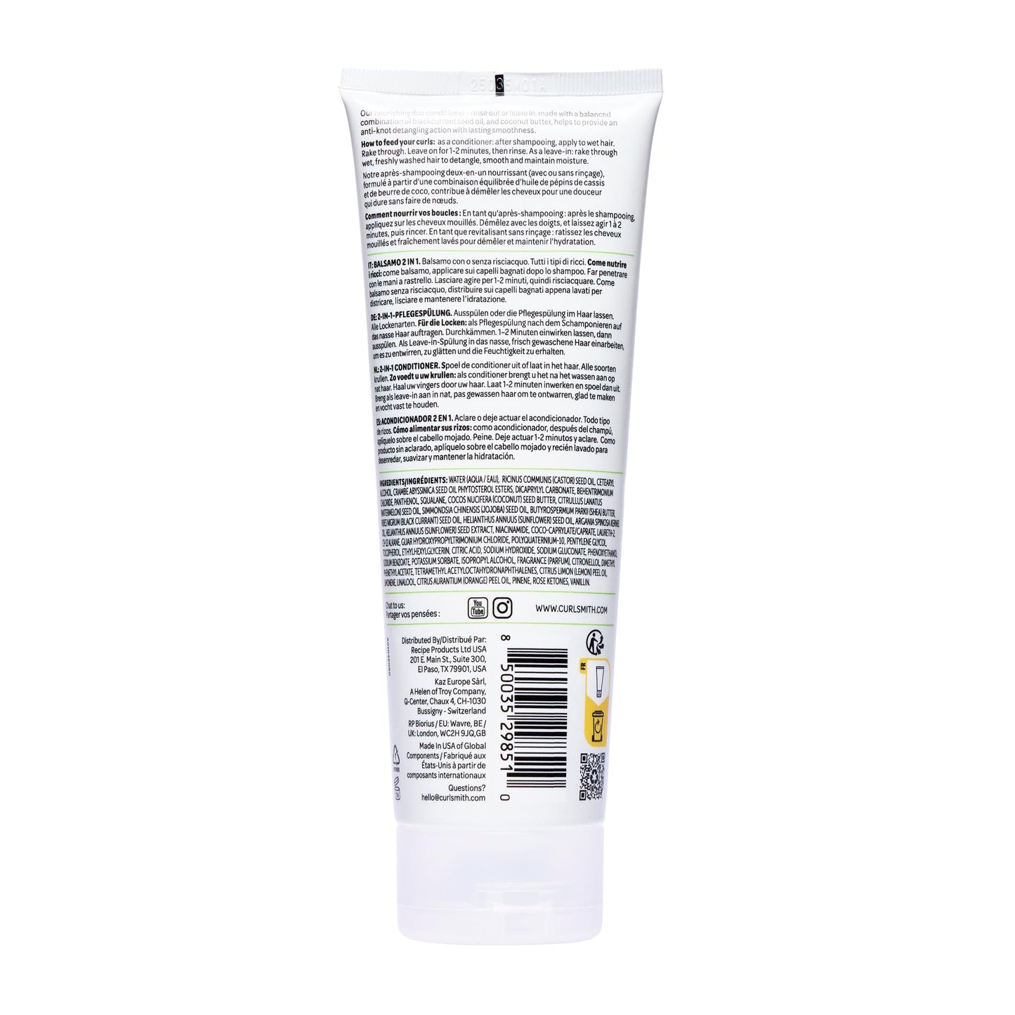 CURLSMITH Frizz Control Duo Anti Frizz Condtioner for Curly Hair