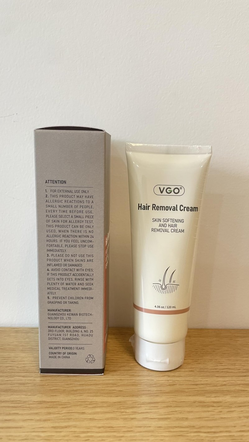 VGO Painless Hair Removal Lotion for Women & Men - For Unwanted Hair, All Skin Types, White, 4.02 oz