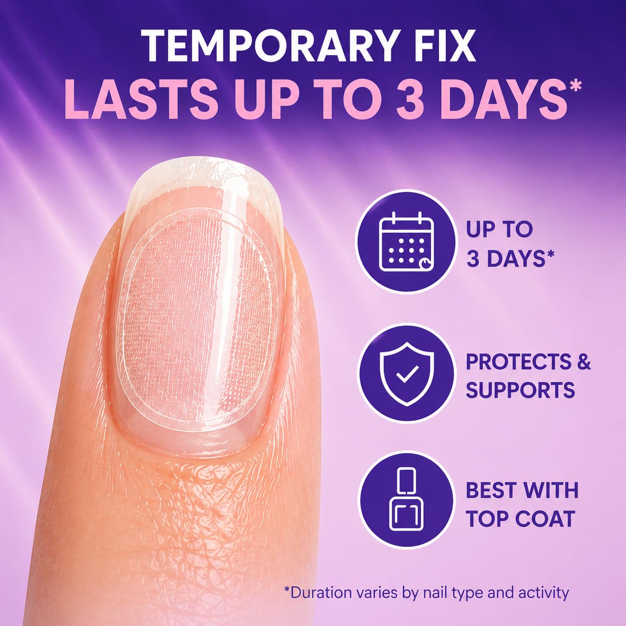 Nail Repair Patches - Clear Self-Adhesive Tabs for Broken Fingernails | Instant Protection for Chips & Splits - 32 Pre-Shaped Sheets