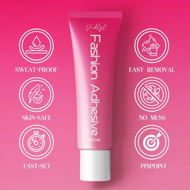 Body Adhesive for Clothes - Sweat-Proof Liquid Skin Glue for Strapless Dresses & Low-Cut Styles | 20ml