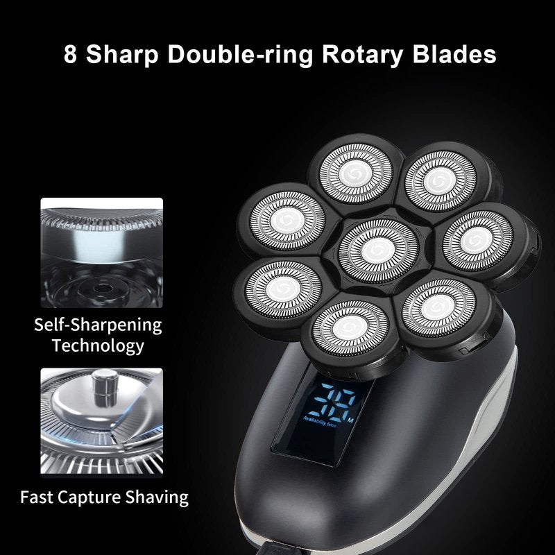 Head Shavers for Bald Men,Head Razors for Bald Men,Bald Head Shavers for Men, Electric Razor for Men,Electric shavers for Men (8black)