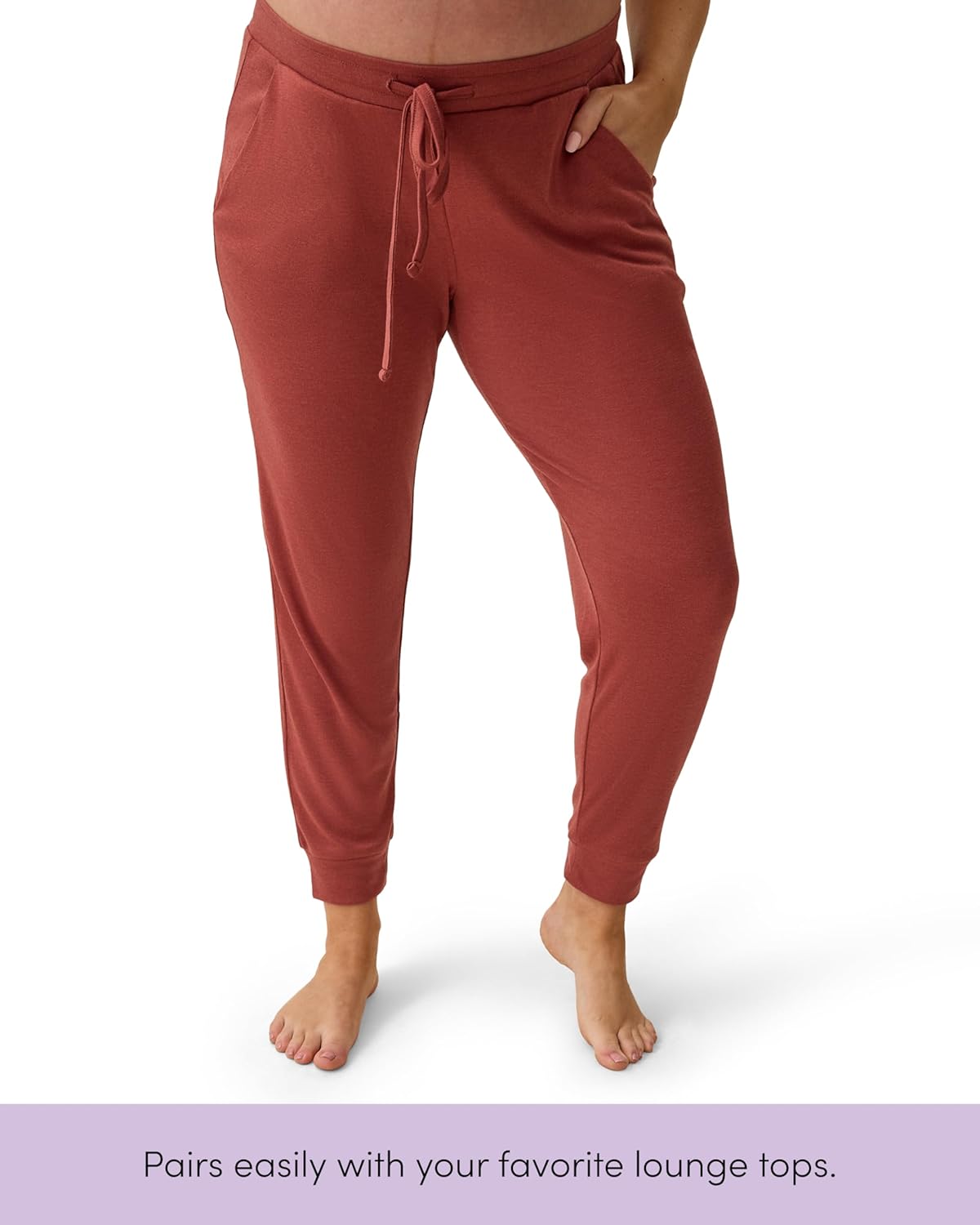 Ribbed Maternity & Postpartum Jogger Pajama Pants - Adjustable Lounge Sleepwear for Pregnancy | Soft & Comfortable