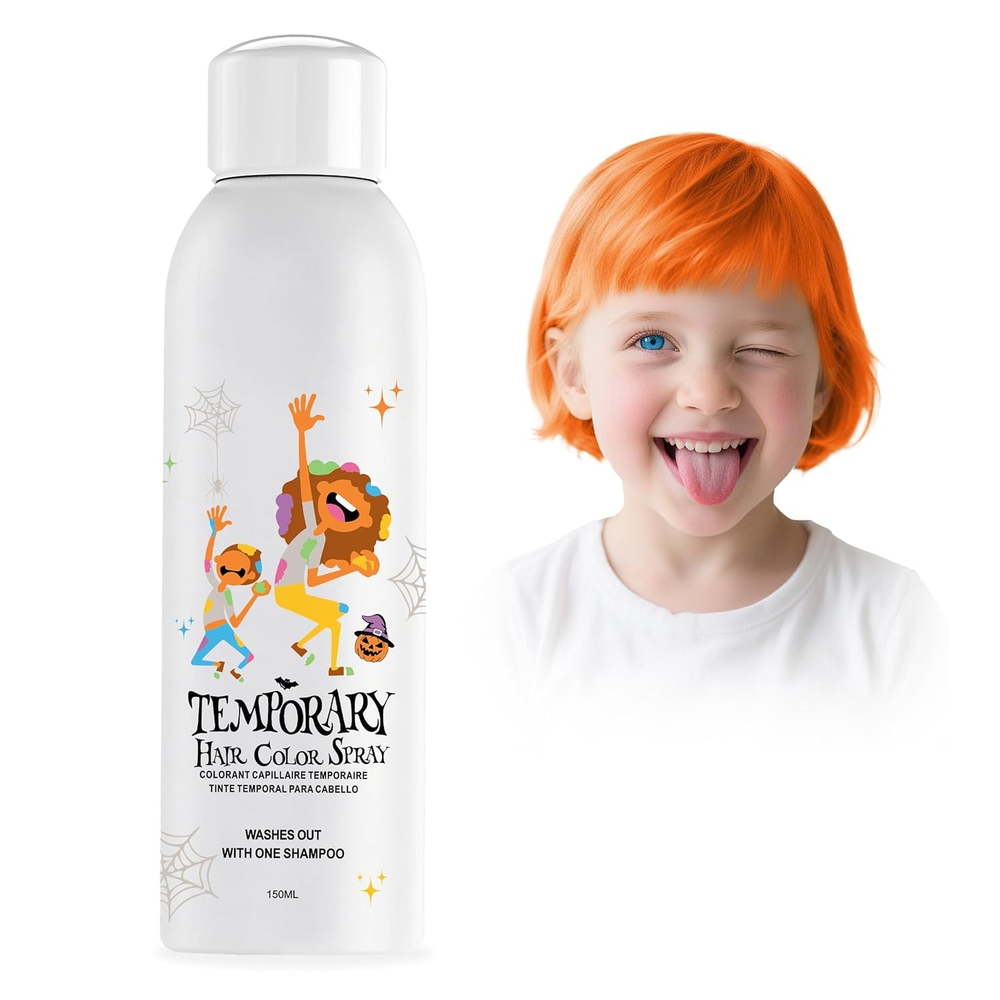Gold Temporary Hair Color Spray - Instant Silver Hair Dye for Parties | 150ml Washable & Disposable